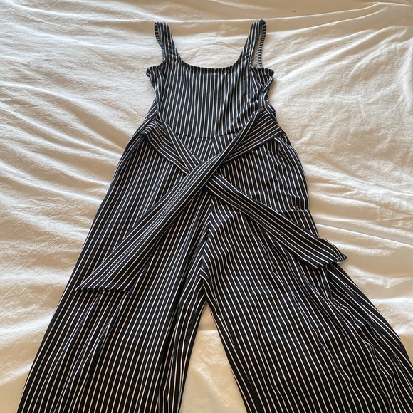Robe Longue Charlotte Russe Rayures Bleu Et Blanc - Taille M - Occasion Très Bon état